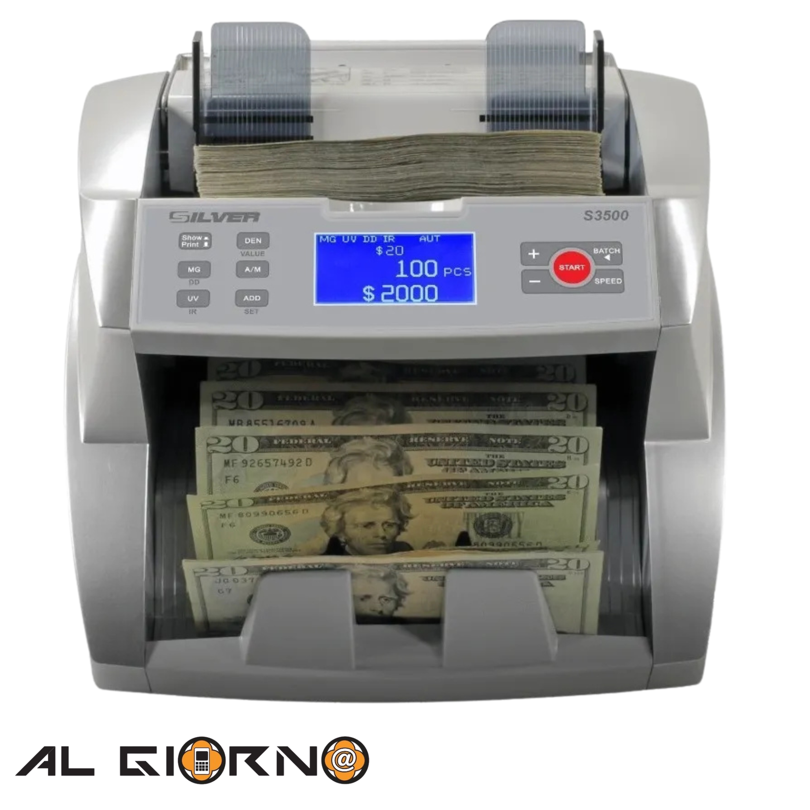 AG1031_IMG_0 Detector De Billetes Falsos Accubanker Silver S3500 - Imagen 1
