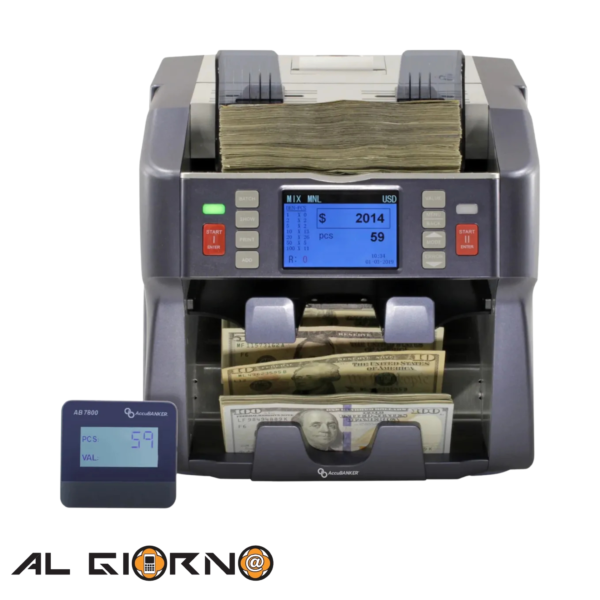 Detector De Billetes Falsos Accubanker AB7800 Denominación y Serial