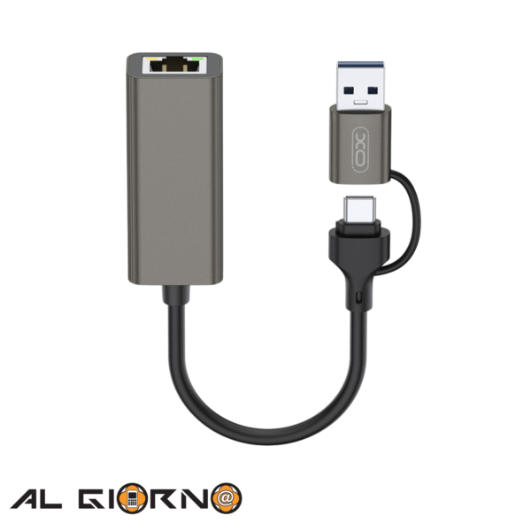 Adaptador Convertidor Hub (USB- A / USB-C) a RJ45 XO-HUB018