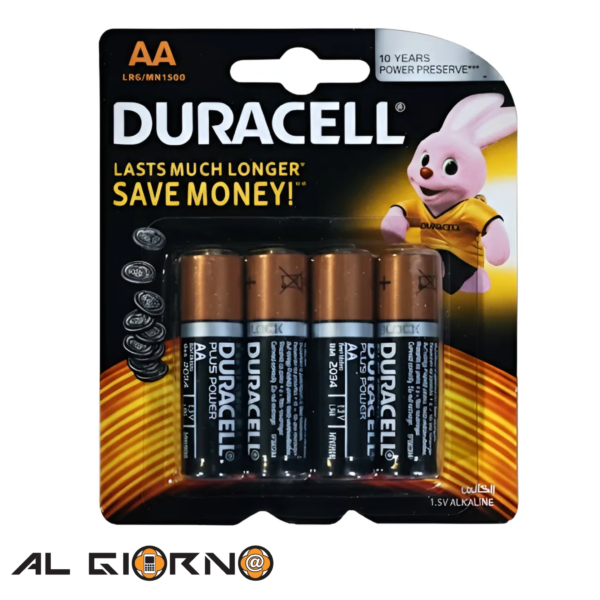 Pack De 4 Baterías Pilas Duracell AA 1.5V Alcalinas