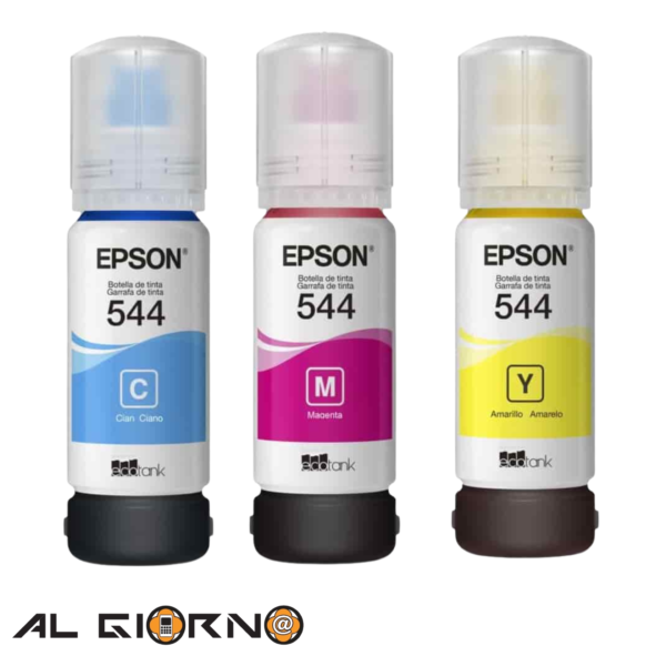 Kit 3 Pack Tinta Impresora Epson T544 Cyan / Magenta / Amarillo