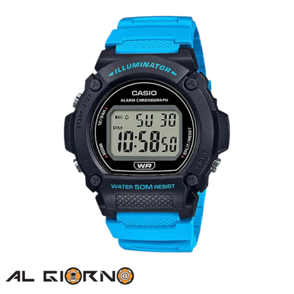 Reloj Casio Deportivo Digital Correa De Resina W-219h-2a2v