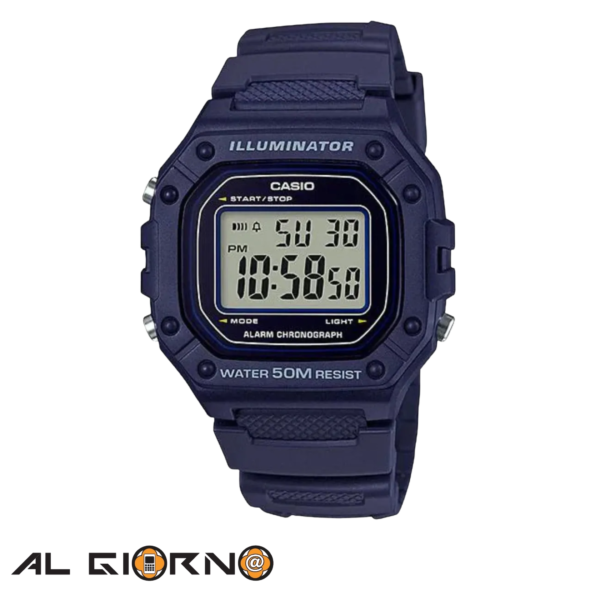 Reloj Casio Deportivo Digital Correa De Resina W-218h-2av