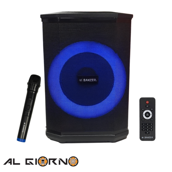 Corneta Inalámbrica Bakzer Bk-9088 8"+ Micrófono Y Control