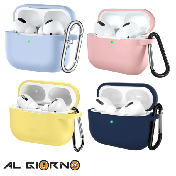 Estuche Silicon Case Para AirPods Pro Con Gancho