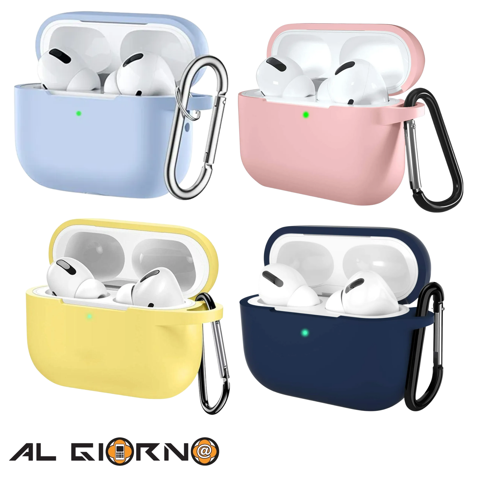 AG8616_IMG_0 Estuche Silicon Case Para AirPods Pro Con Gancho - Imagen 1