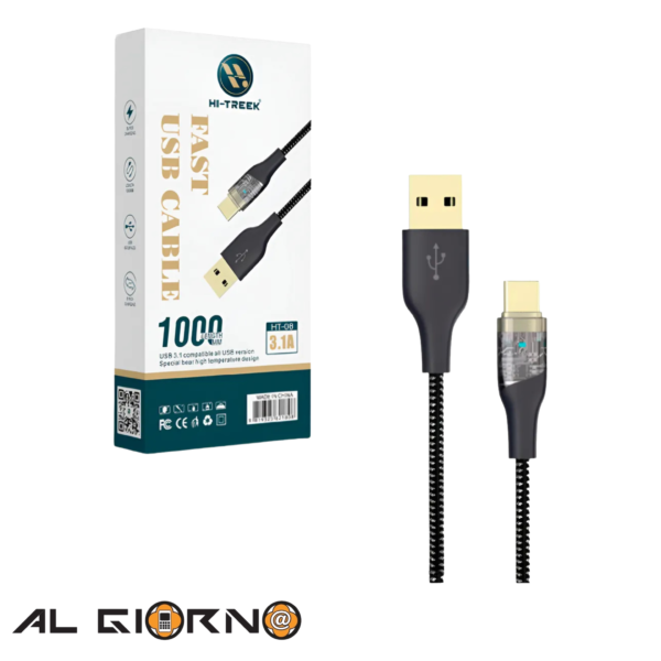Cable Carga Rapida Tipo C 1M Hi-treek HT-08