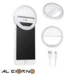 Aro De Luz Para Celular Rg-01 Luz Blanca Recargable Holder