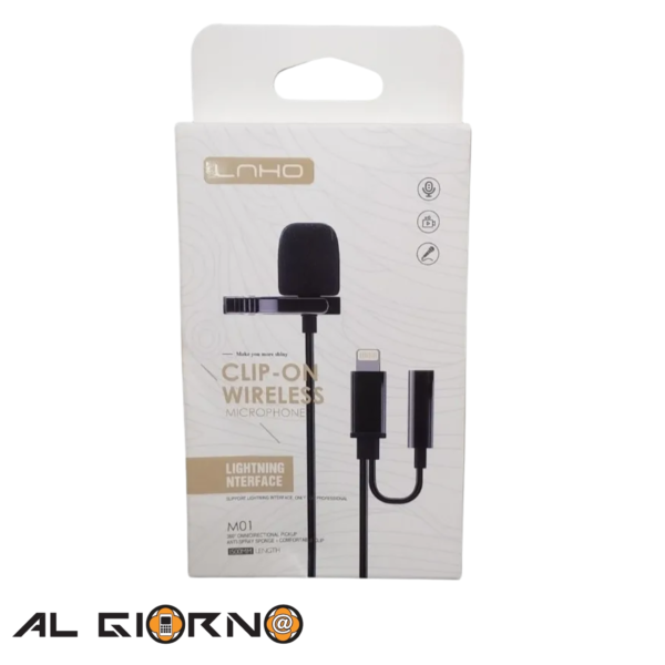 Micrófono Alámbrico LNHO Lightning 3.5mm Y Tipo C