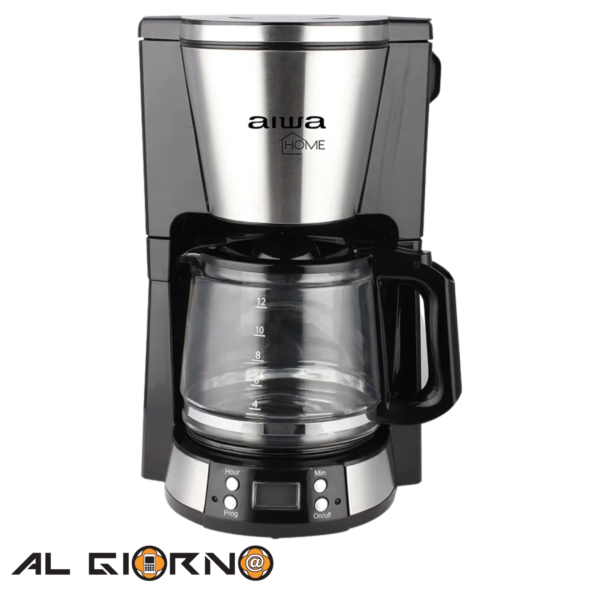 Cafetera Aiwa 12 Tazas Programable J/Vidrio 900W