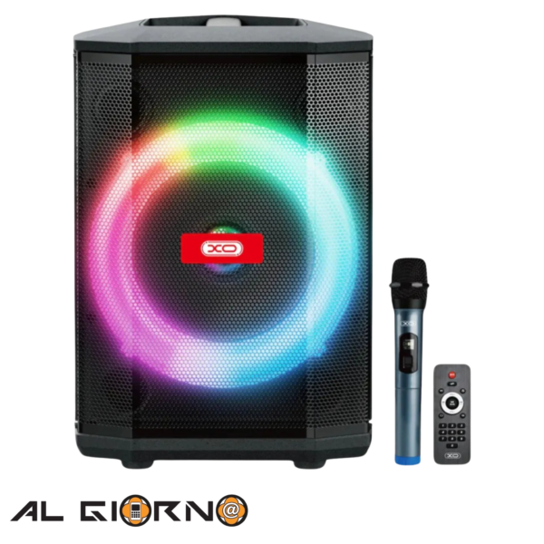 Corneta Inalámbrica XO-F53 40W Luces RGB Control + Micrófono